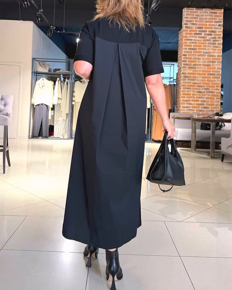 Robe Pull Patchwork Froncé