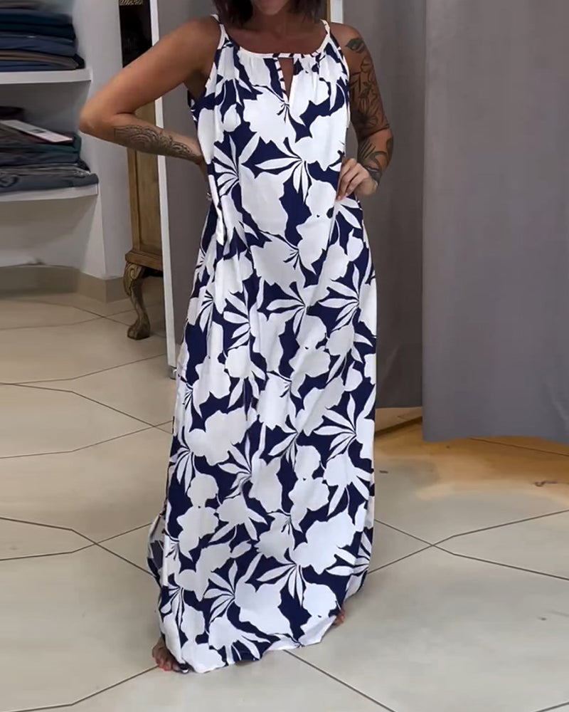 Robe avec liens et imprimé