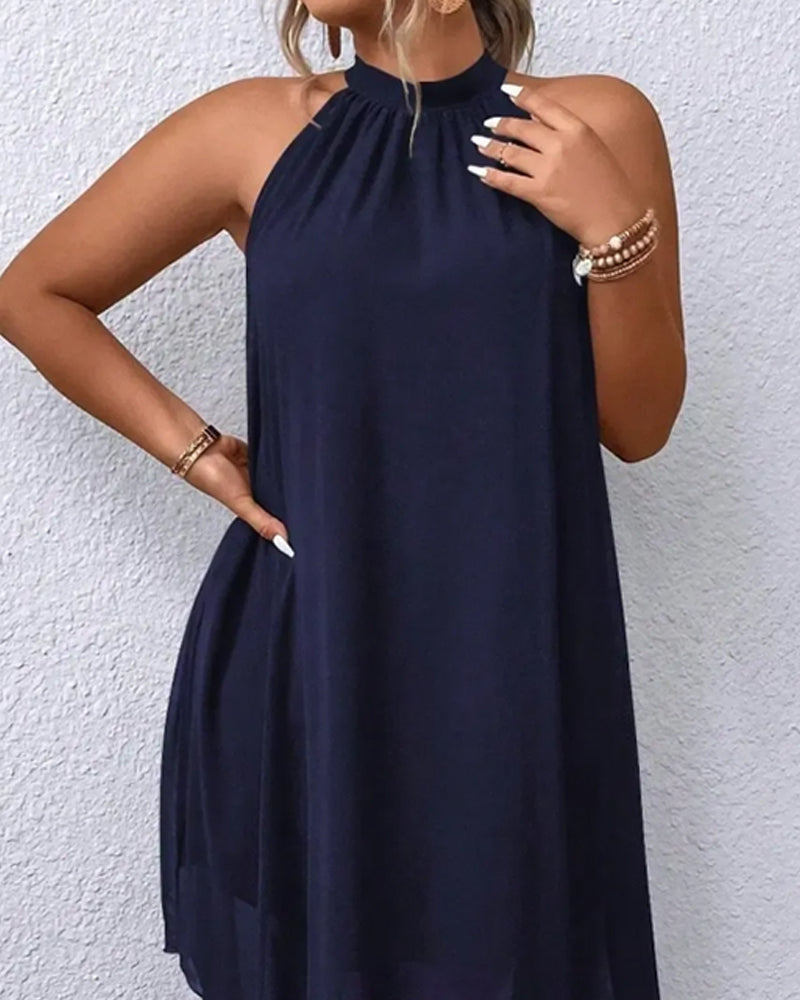 Robe Sans Manches Halter Sophistiquée