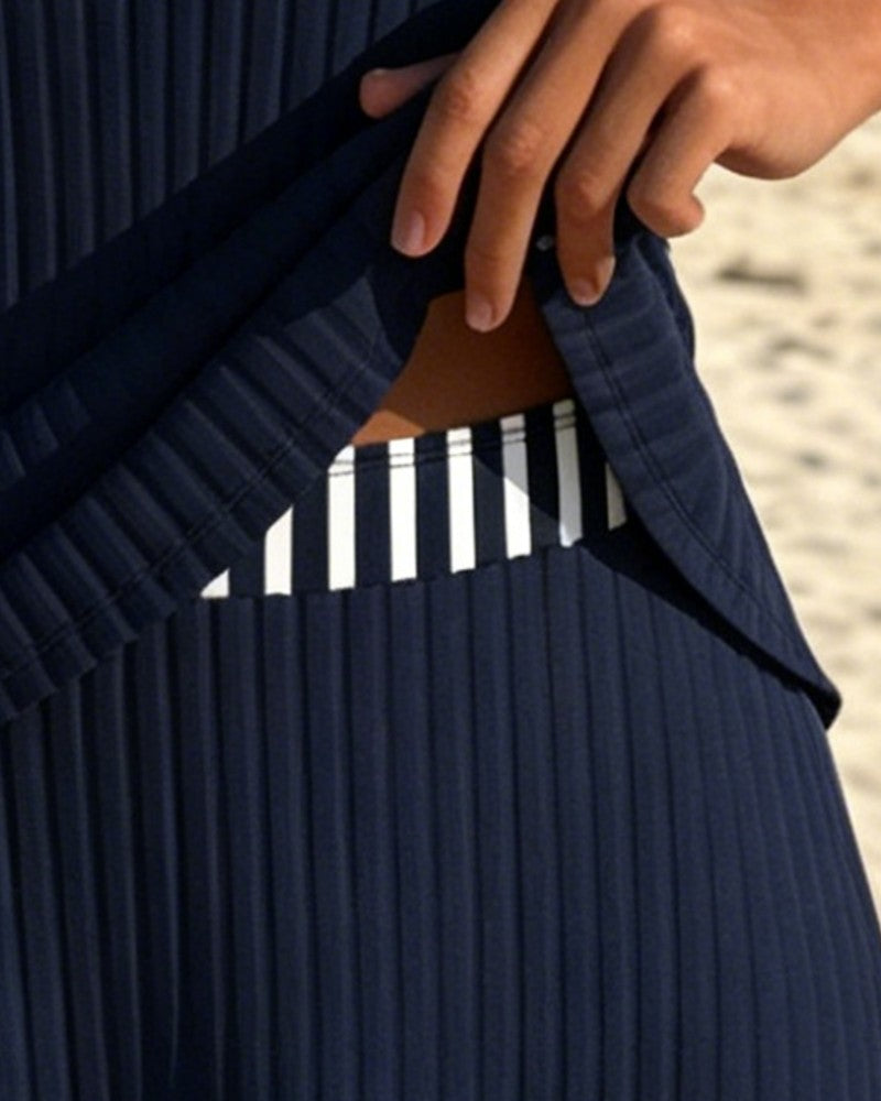 Tankini Vacances Rayé À Bretelles Fines