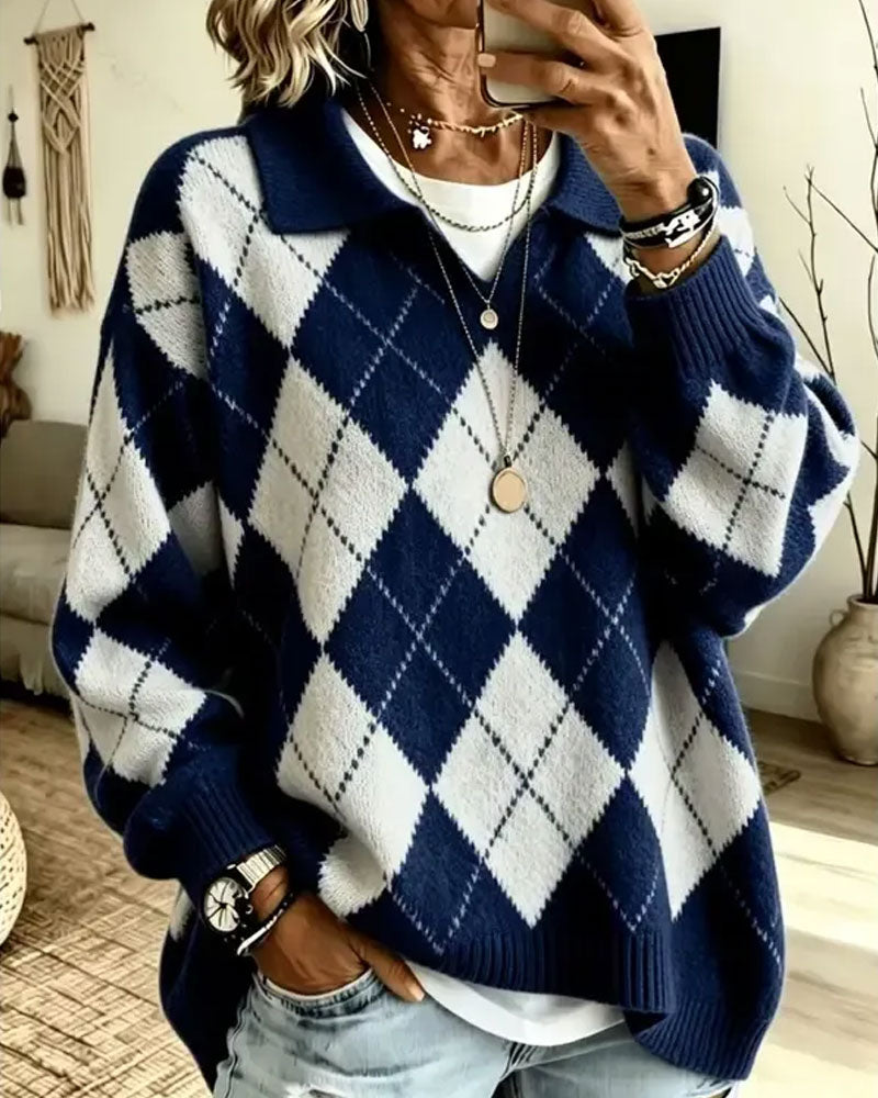 Pull Diamant Revers Loose