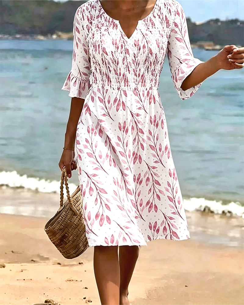 Robe Demi-Manches Imprimée