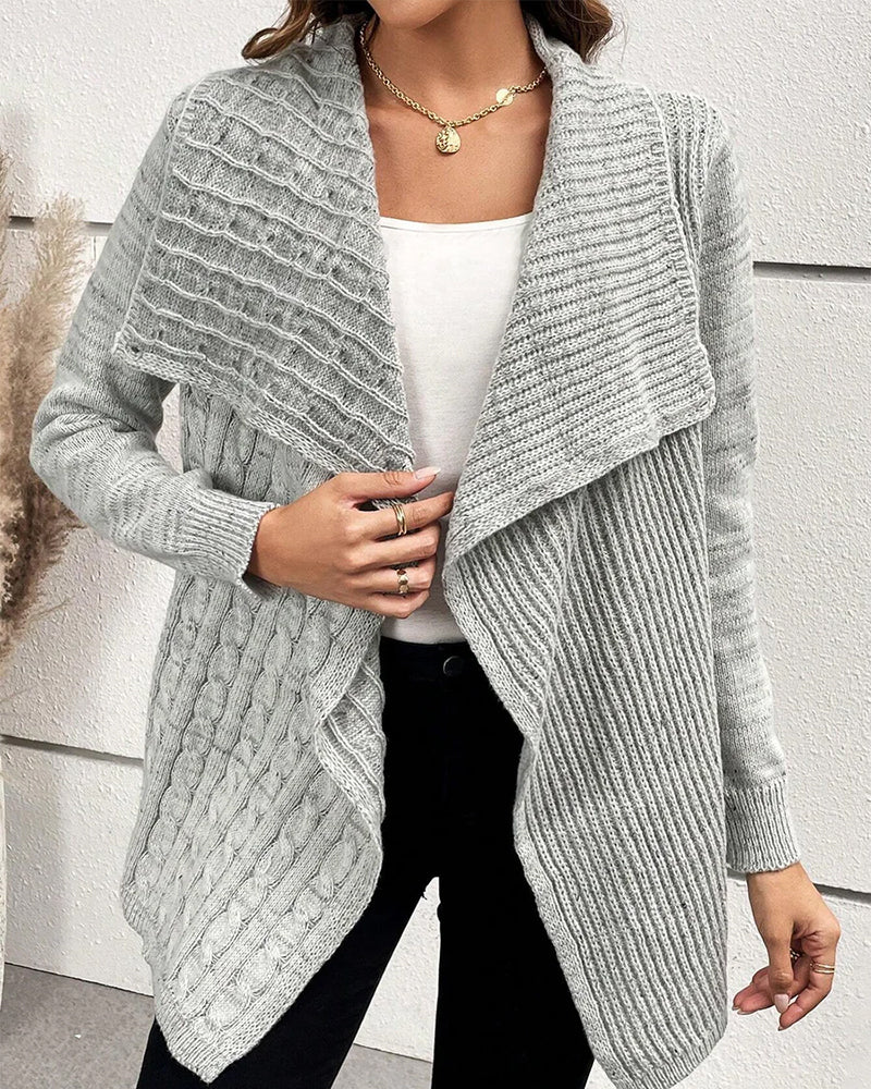 Pull décontracté de couleur unie fendu