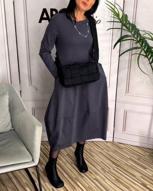 Robe au style décontracté et col rond