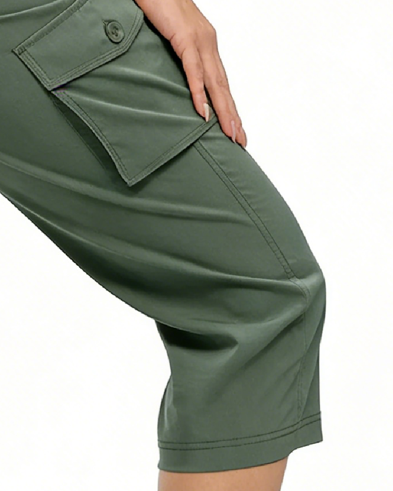 Pantalon Décontracté Court Multi-Poche Randonnée