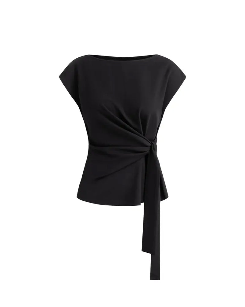 Blouse Hors-Épaule Torsion Nœud