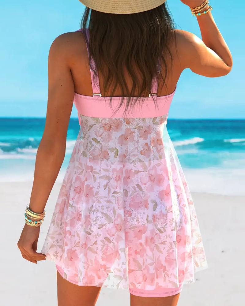 Maillot De Bain Deux-Pièces Imprimé Floral Mignon