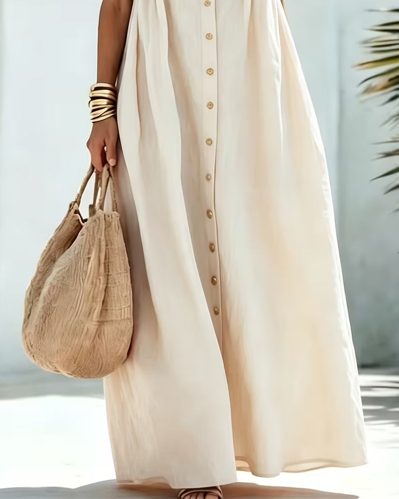 Robe Col Rond Uni