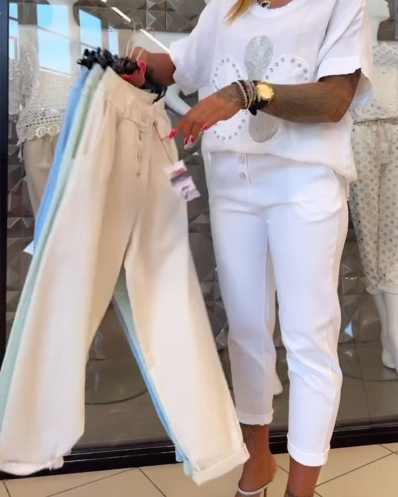 Pantalon Casual Stretch Droit