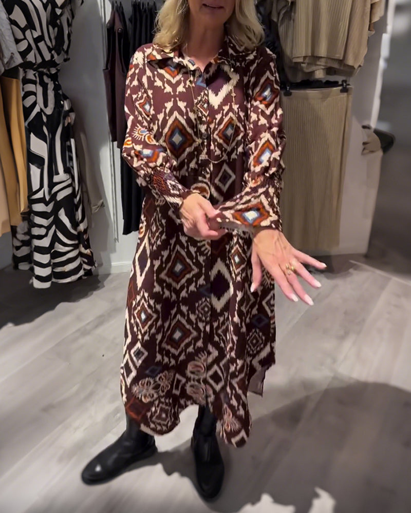 Robe Chemise À Motif Losanges