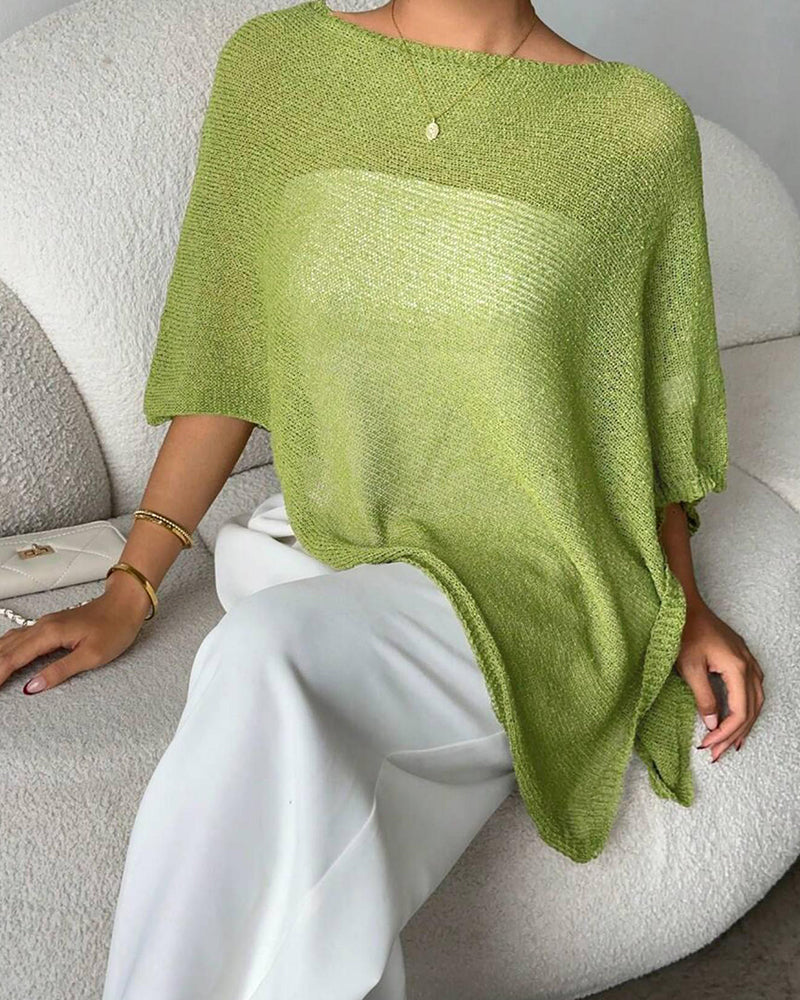 Pull-Over Style Cape Pull Unie