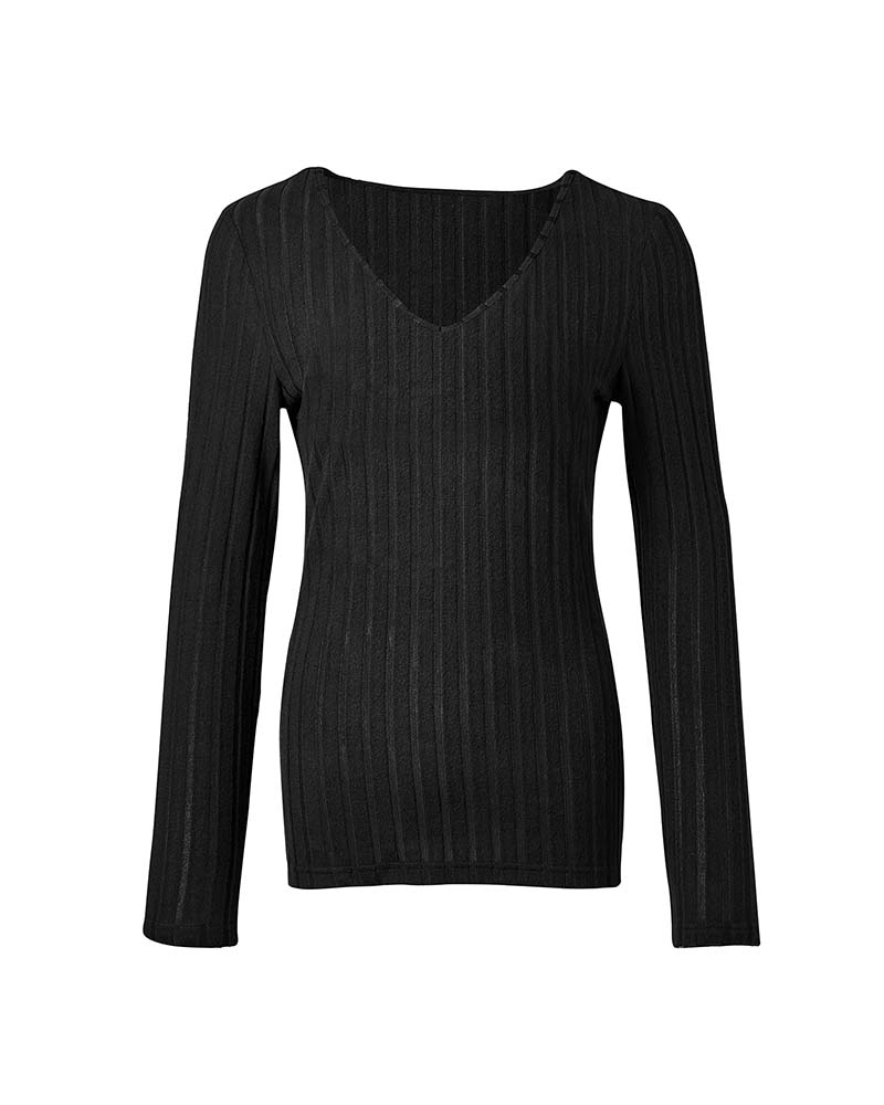 Blouse Col V Manches Longues