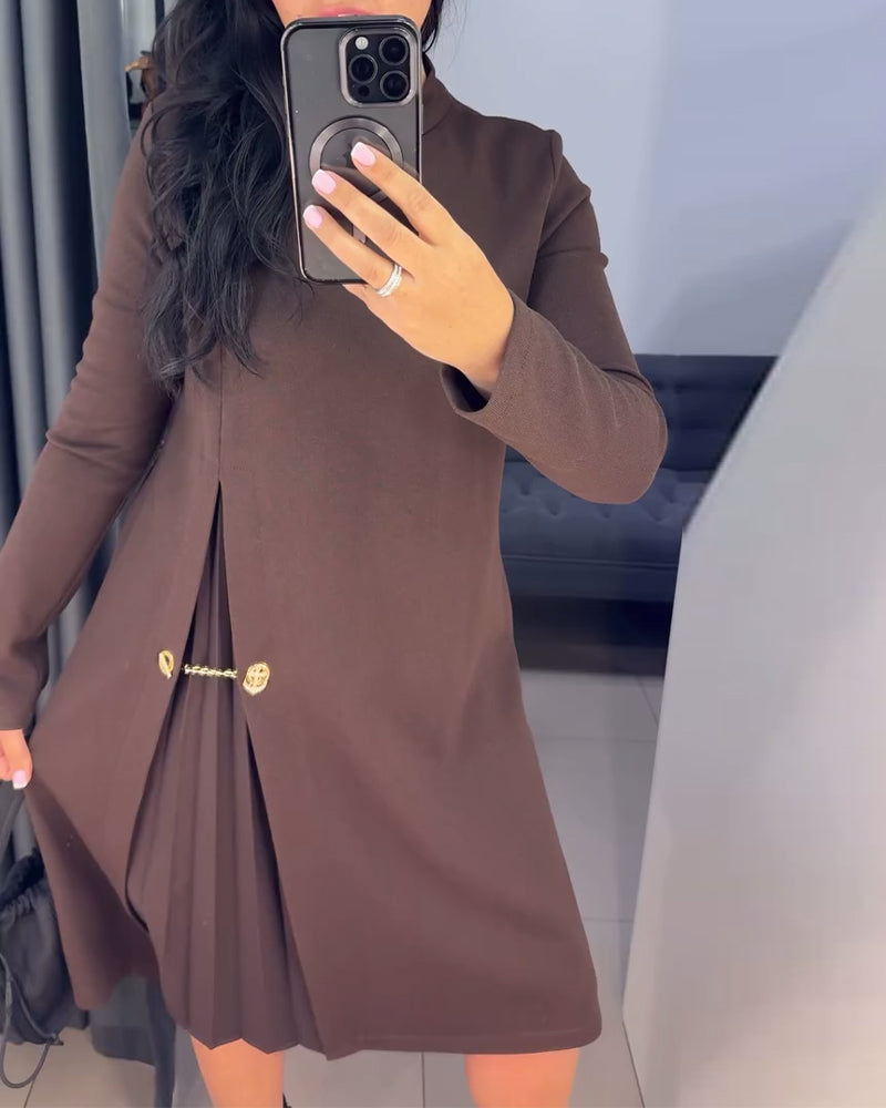 Robe Élégante À Patchwork Peint