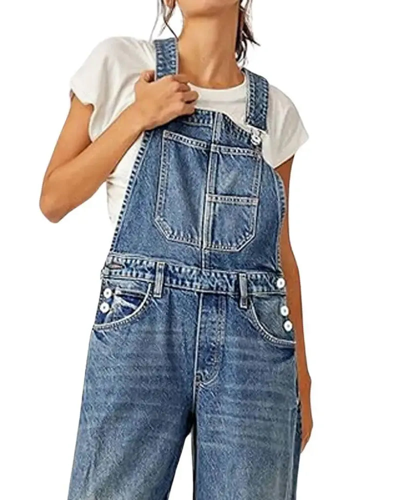 Combinaison Avec Poches Et Bretelles En Denim
