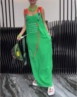 Robe Sans Manches Imprimé Lettre Personnalisé