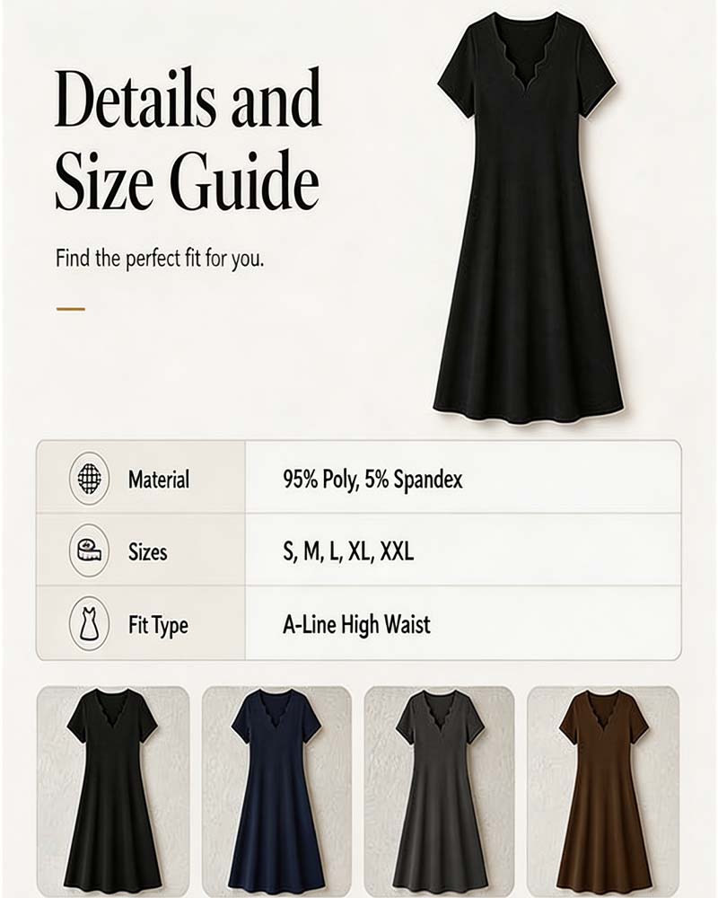 Robe Manche Courte Unie