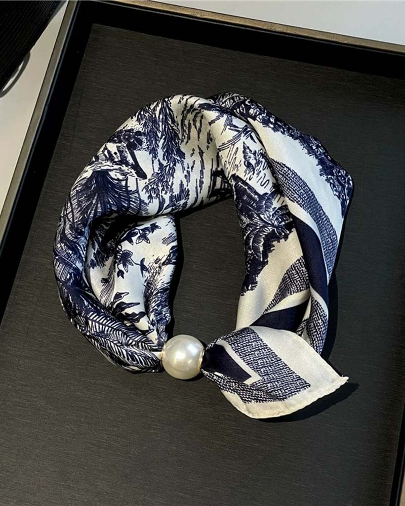 Glamour Sans Effort: Écharpe Collier De Perles 🧣
