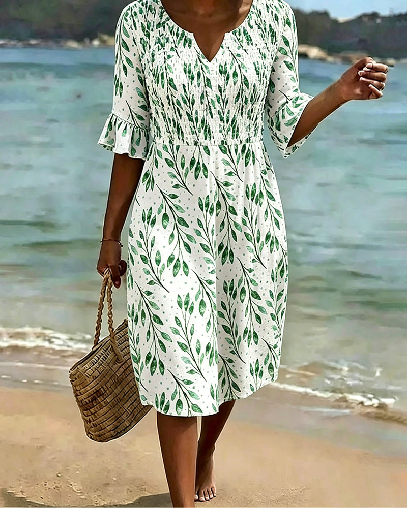 Robe Demi-Manches Imprimée