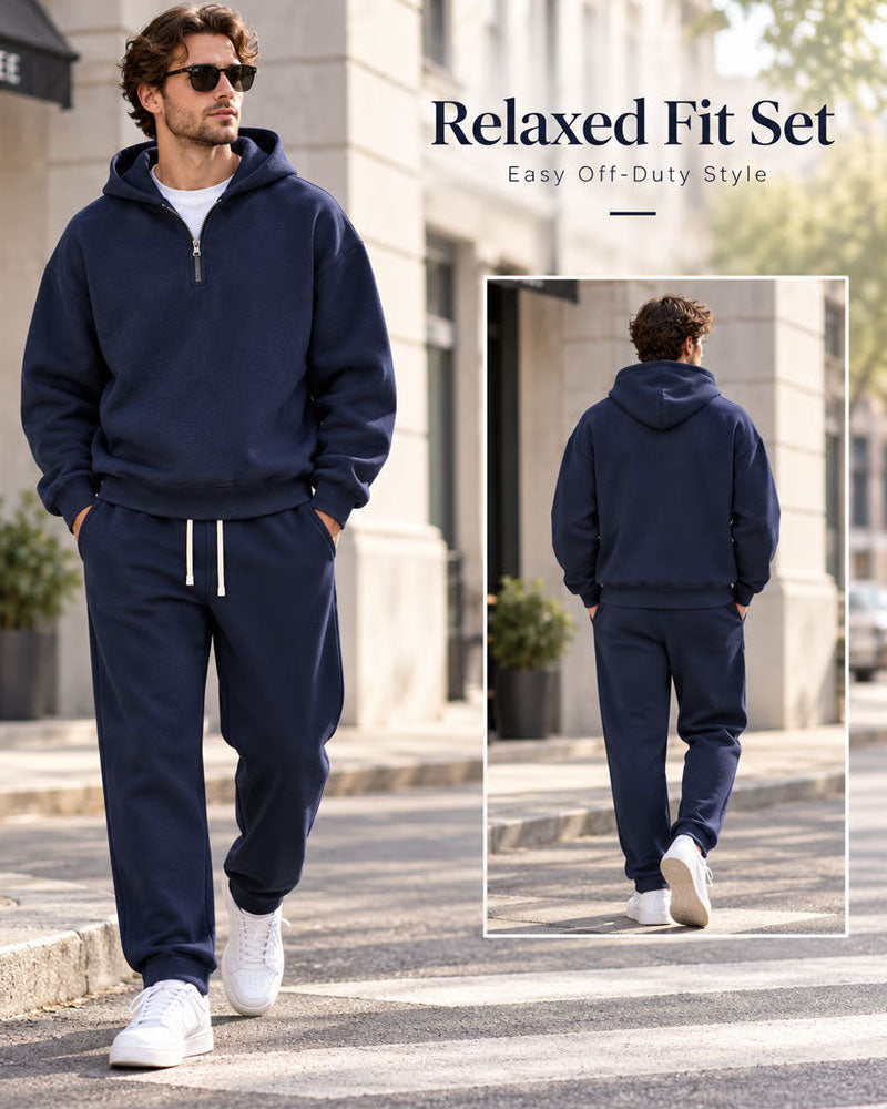 Ensemble Sweat À Capuche À Demi-Zip