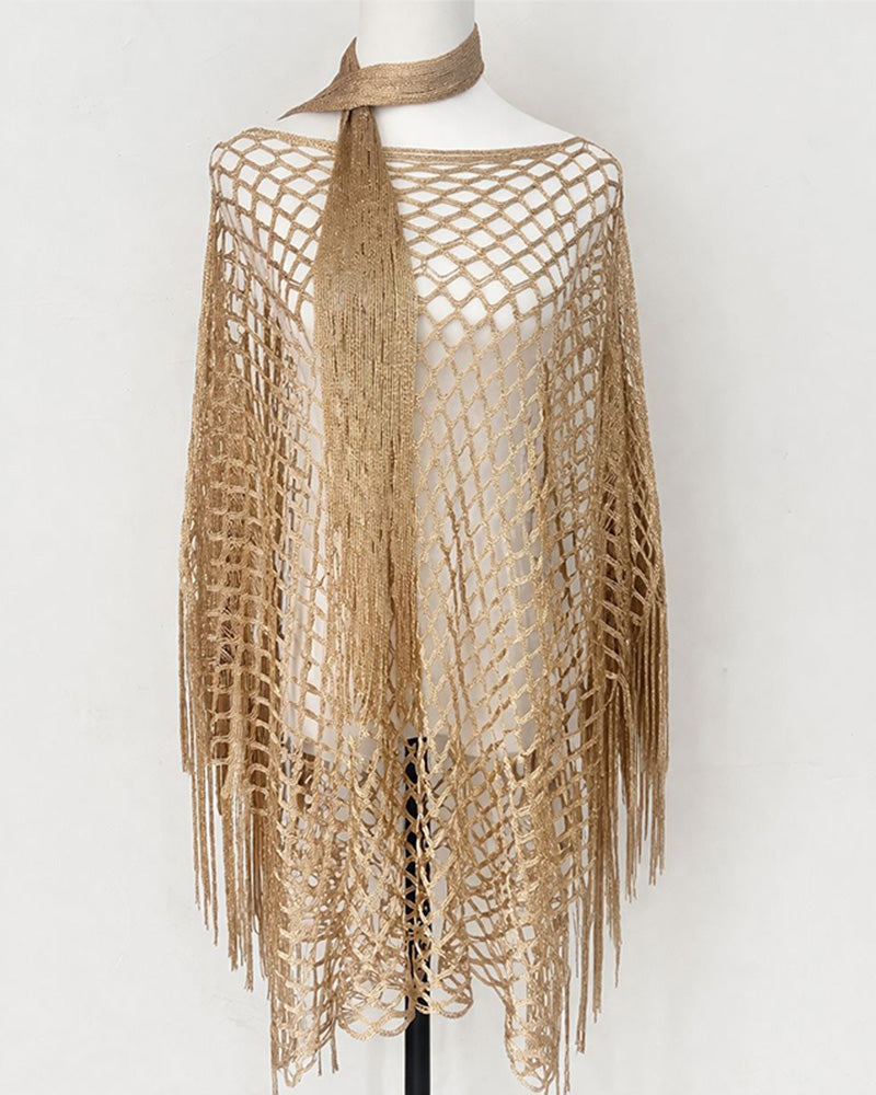 Pullover Frange Mesh Évidé