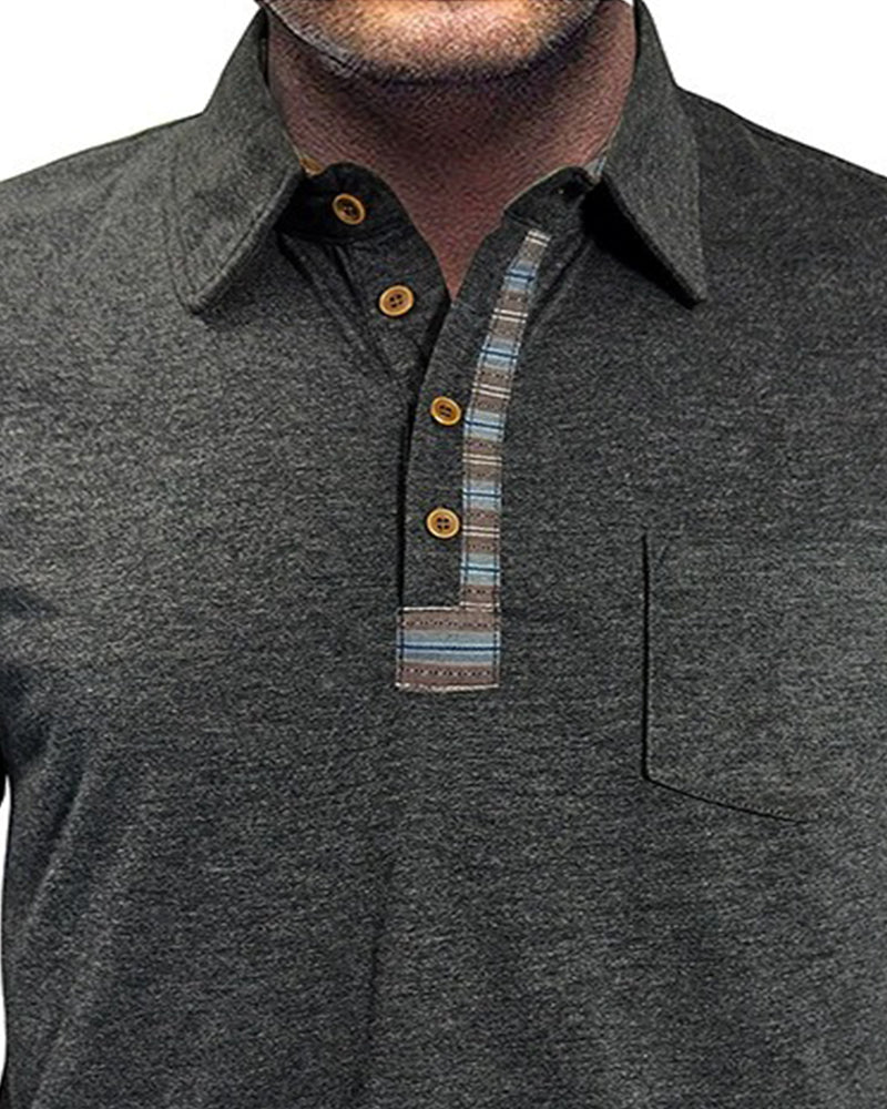 Blouse Homme Bouton Revers Polo