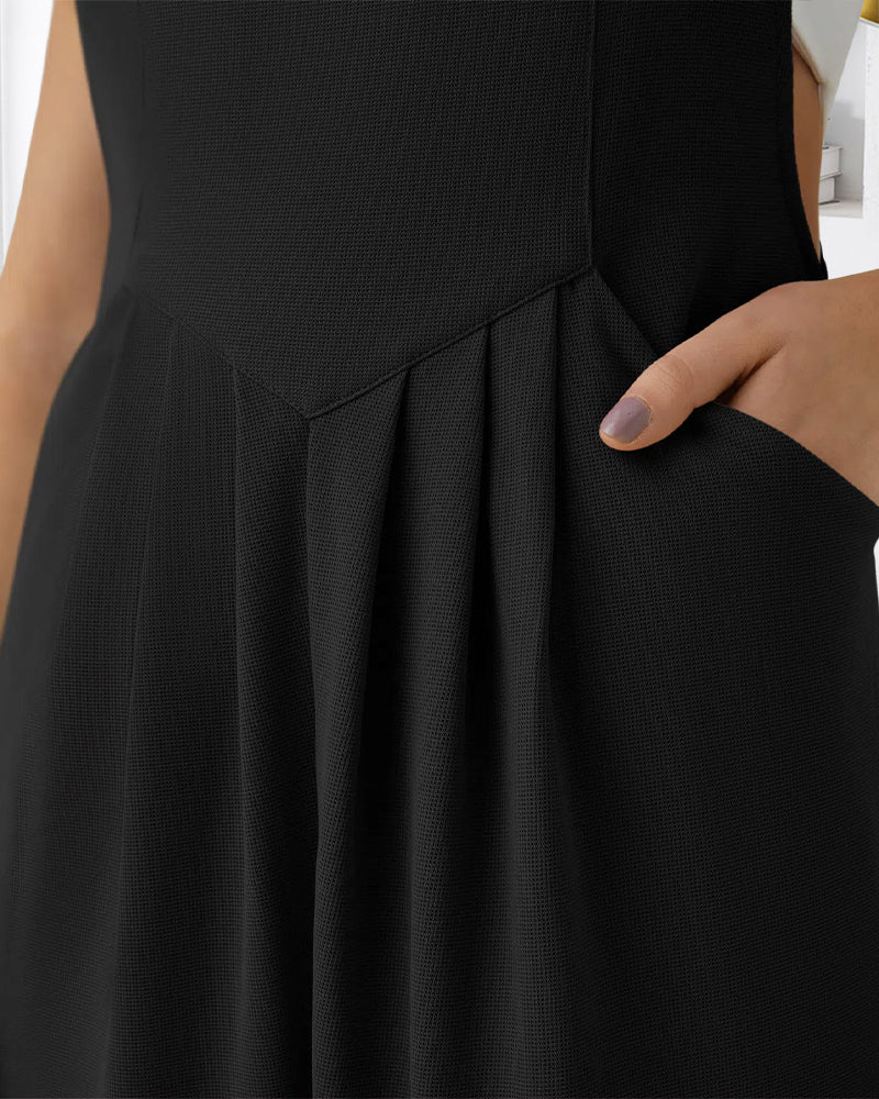 Combinaison Uni Couleur Plissé