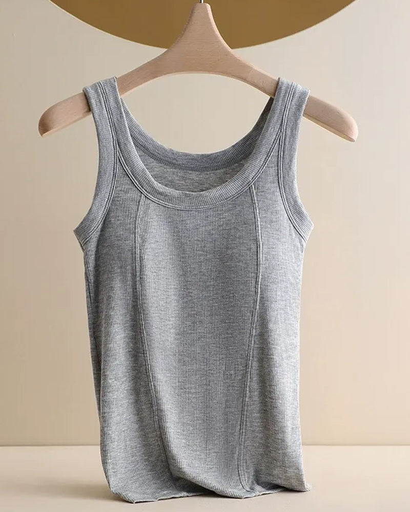 Top Cami Uni Avec Soutien‑Gorge Intégré