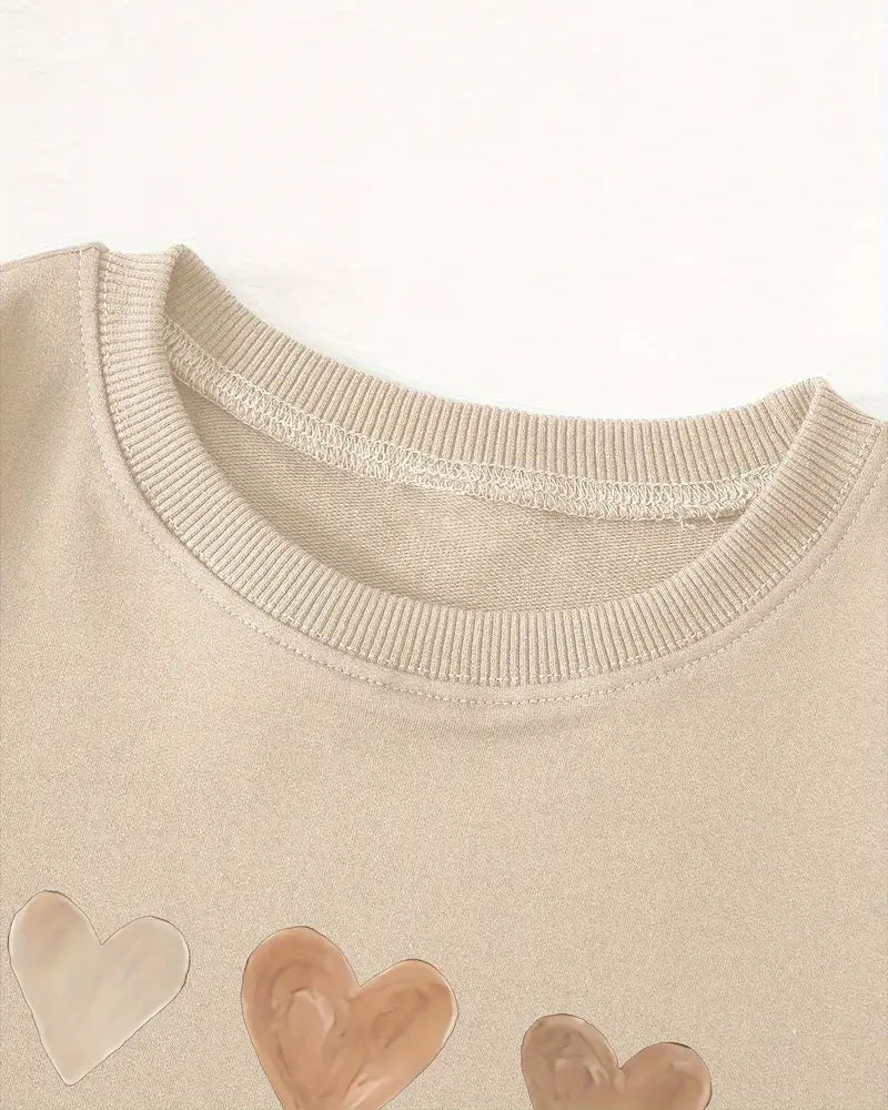 Sweat Cœur Coloré Pullover