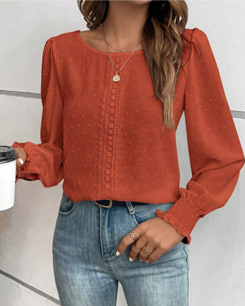 Blouse Simple Col Rond Uni