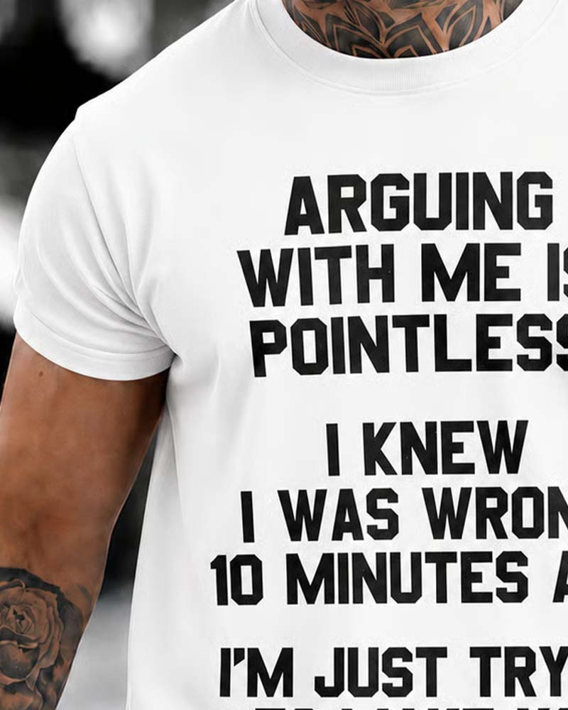 T-Shirt Homme Col Rond Lettre