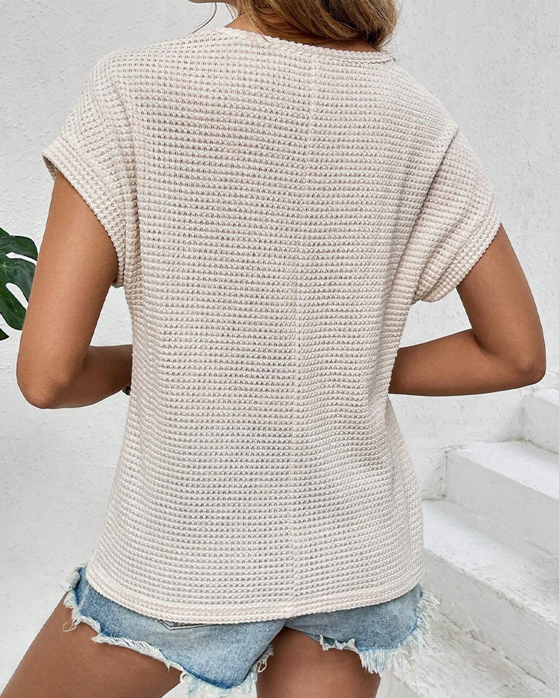 T-Shirt Raglan Maille Évidé Respirant