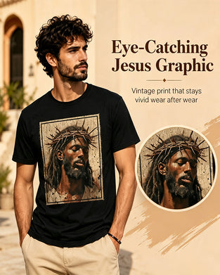 T-Shirt Homme Vintage Noir Imprimé