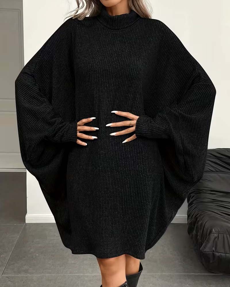 Robe Manche Chauve-Souris Mini