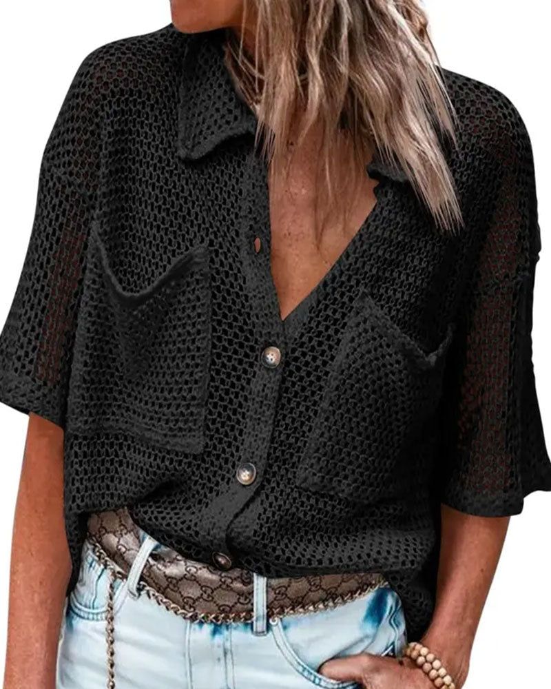 Cardigan Revers Creux Maille