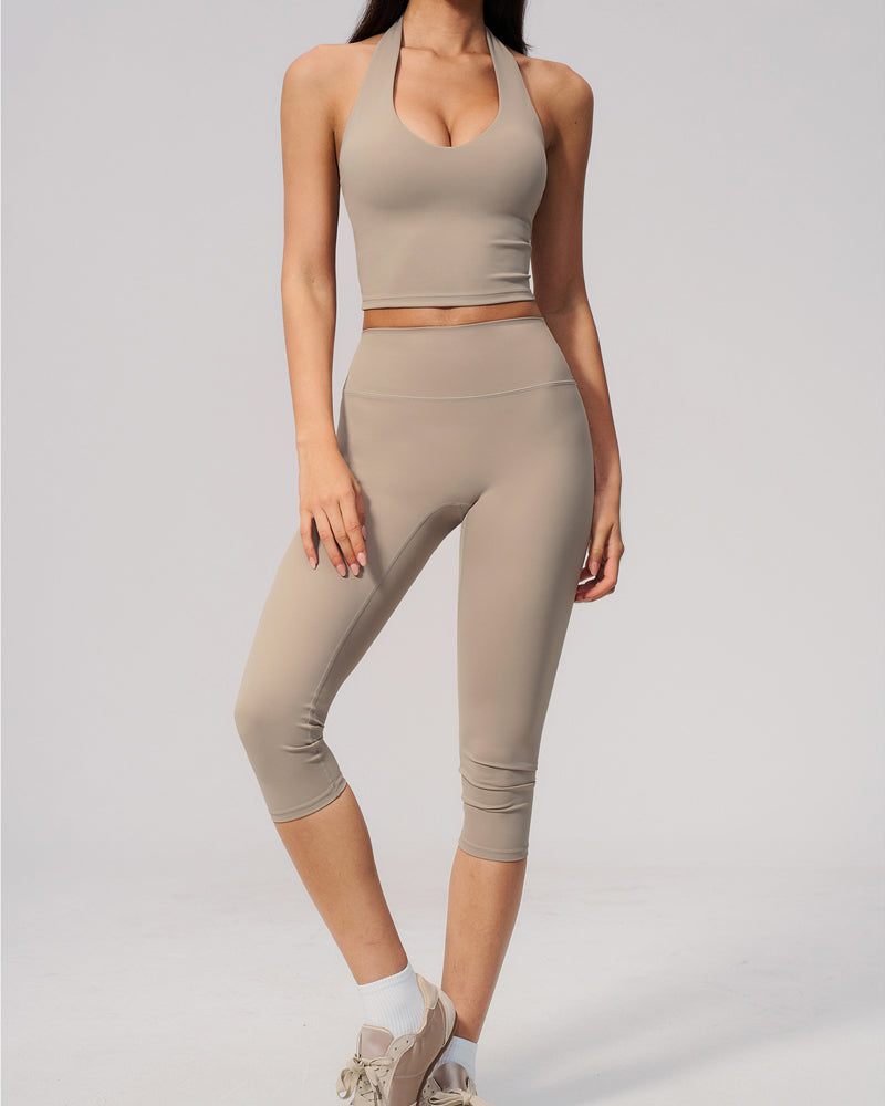 Leggings Yoga Taille Haute Mi-Longue