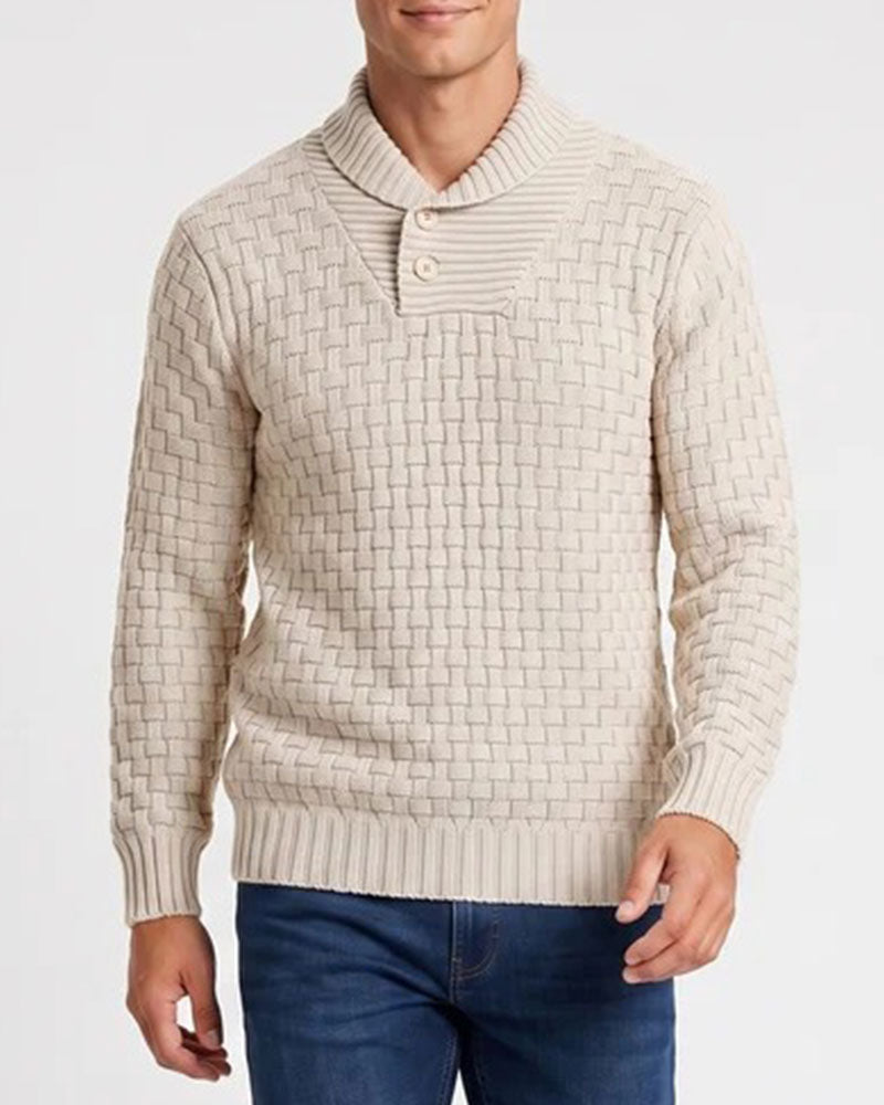 Pull-Over Homme À Carreaux Décontracté