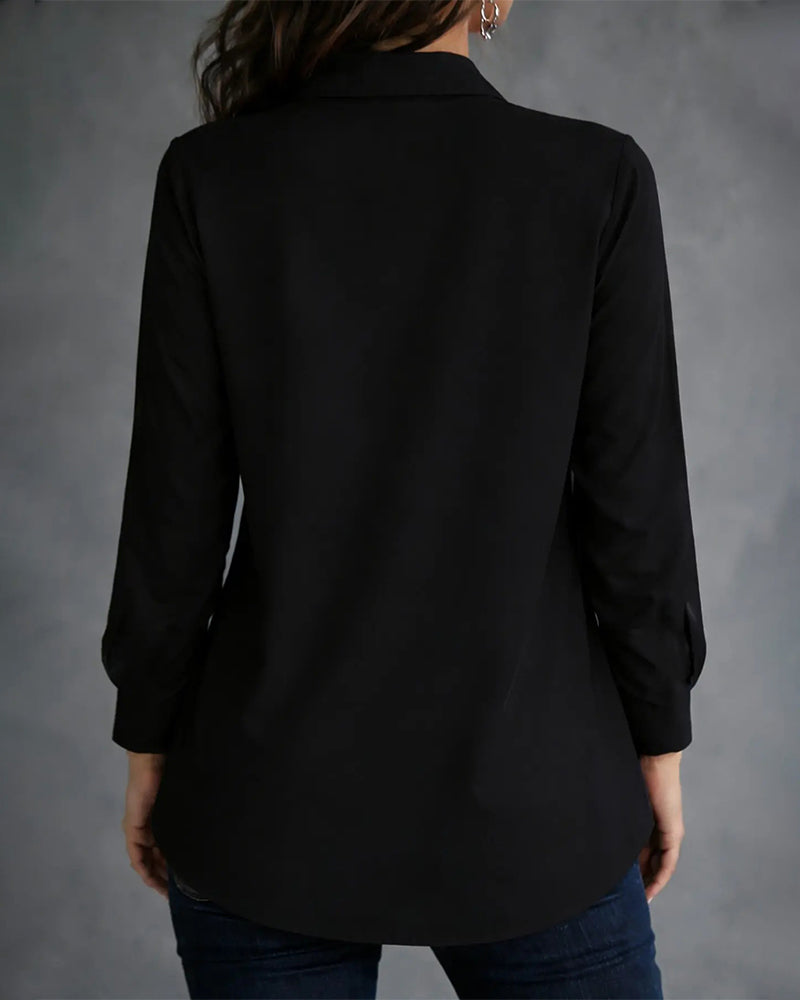 Chemise Uni Manches Longues