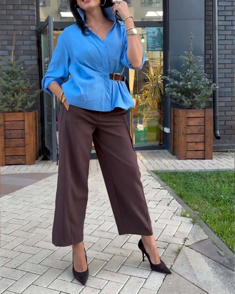 Chemise Revers Chic Élégante