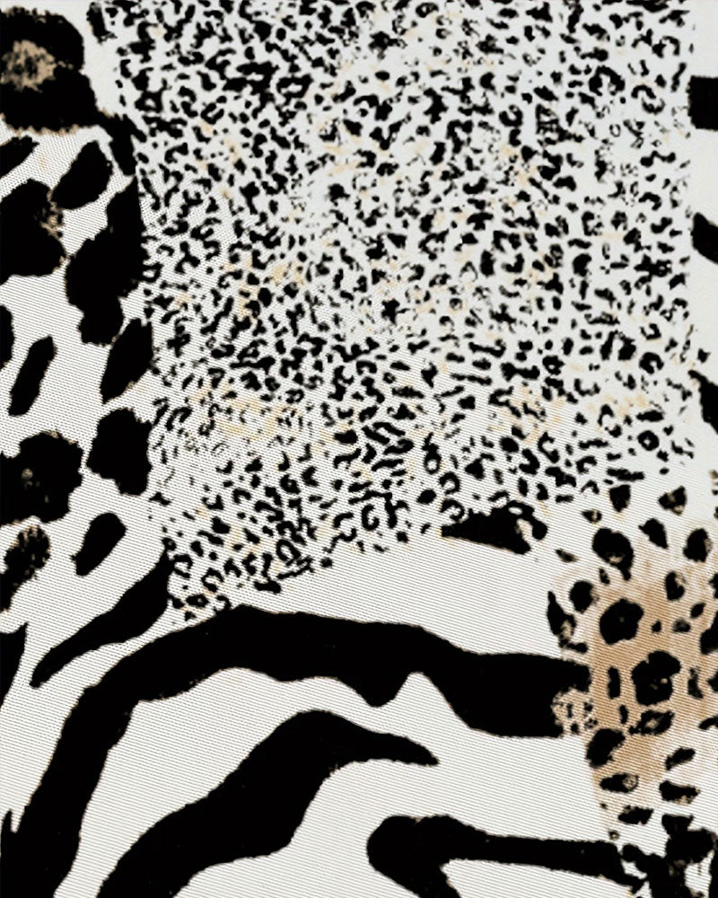 Chemise Mode Léopard Imprimé Patchwork