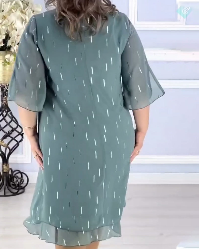 Robe Col Rond Manches Courtes