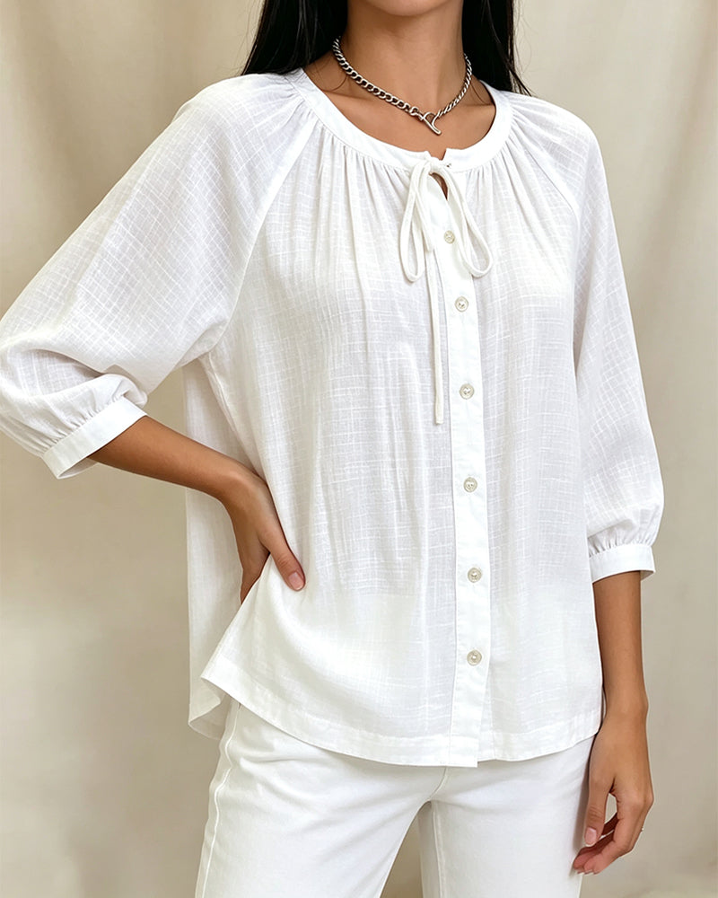 Blouse Col Rond Uni