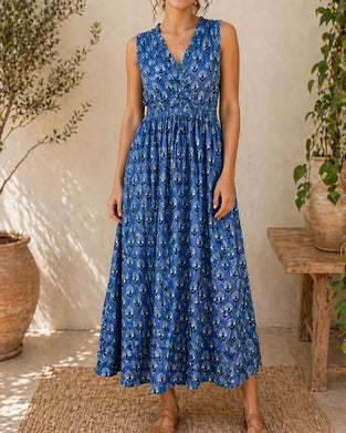 Robe Col V Sans Manches Taille