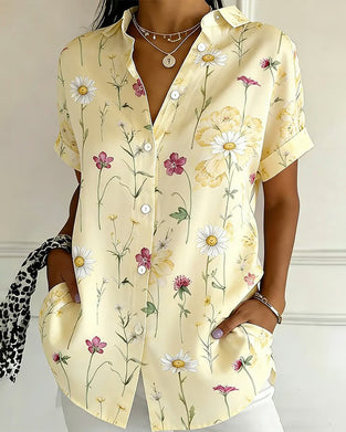 Chemise Frais Imprimé Fleuri