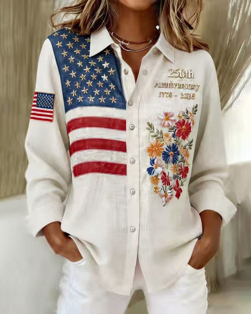 Chemise Col Rabattu Imprimé