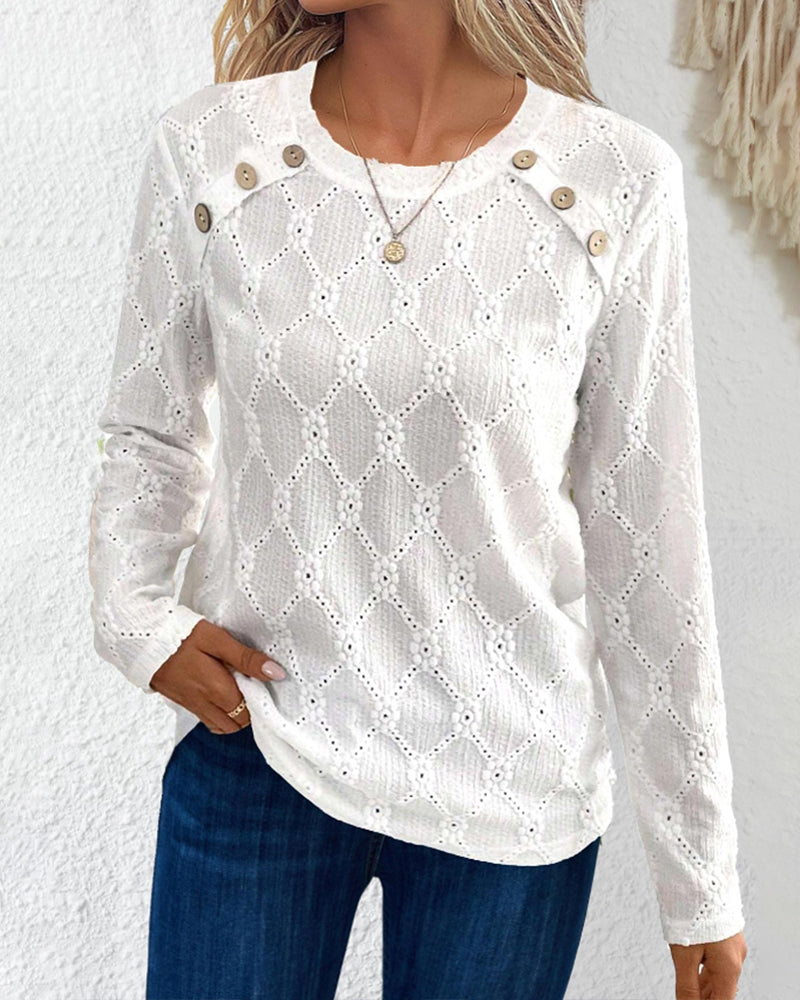 Haut avec boutons et manches longues