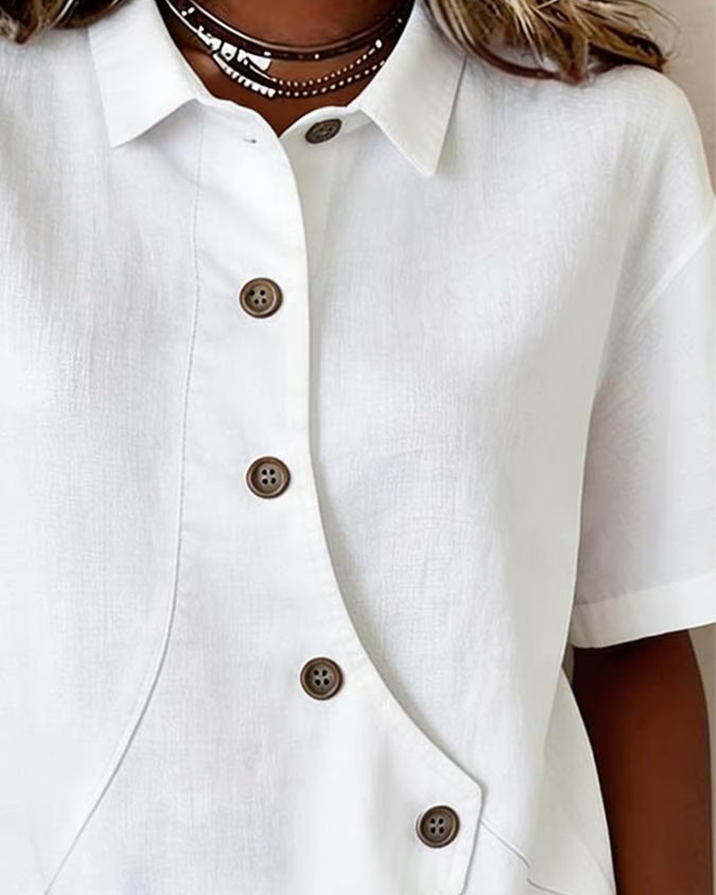 Chemise Patte Asymétrique Boutonnage