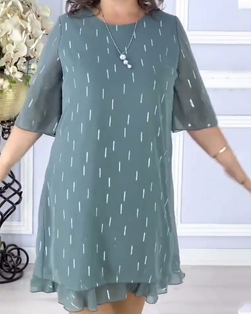 Robe Col Rond Manches Courtes