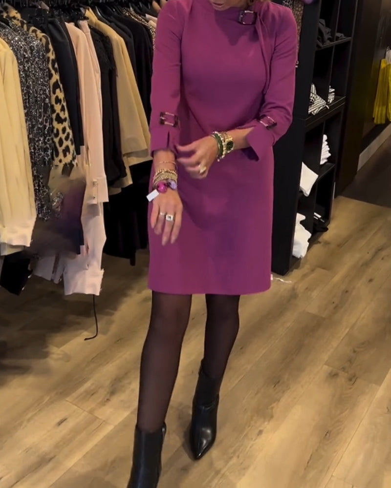 Robe élégante à col rond