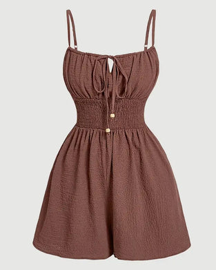Combinaison Décontractée Plissée Camisole