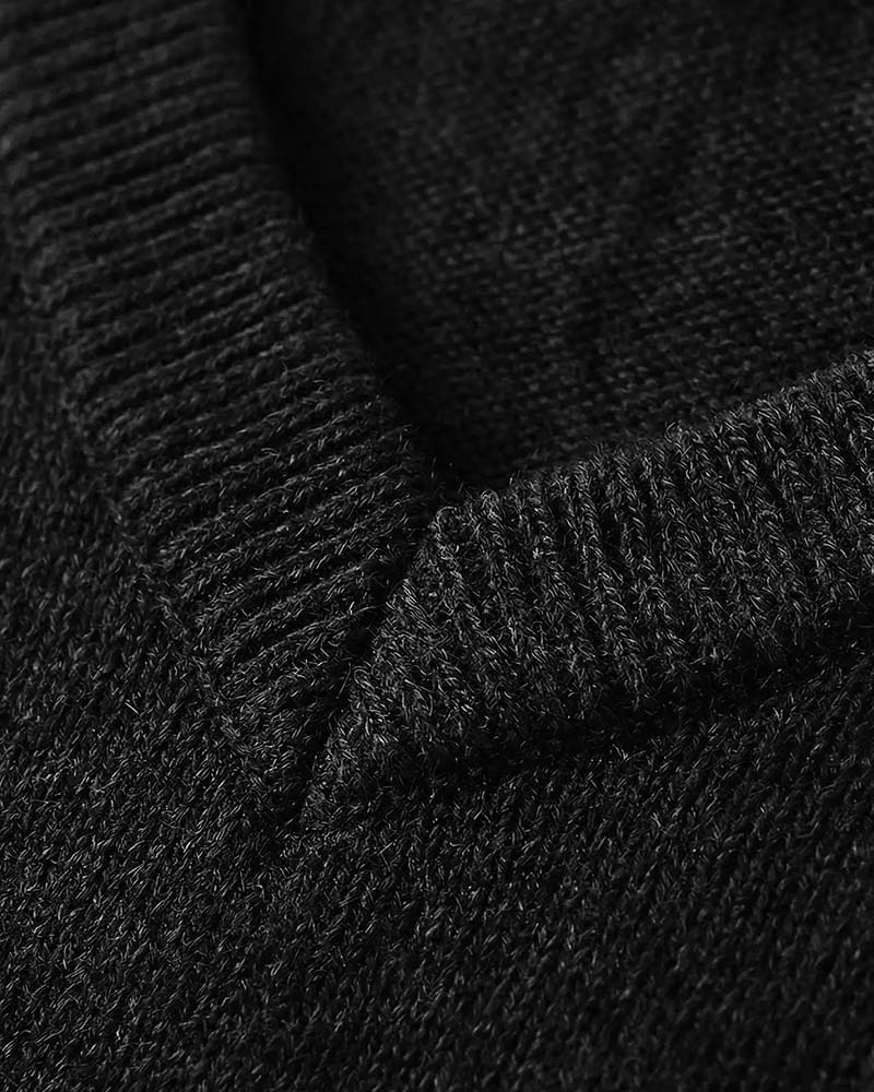 Pull Mini Col V Décontracté Unie